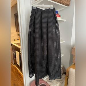 Maje Mesh Black Maxi Skirt